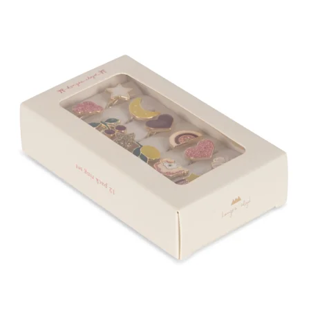 12er-Pack Fingerringe, multi color, Konges Sløjd 