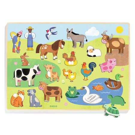 Djeco Holzpuzzle, Bauernhof