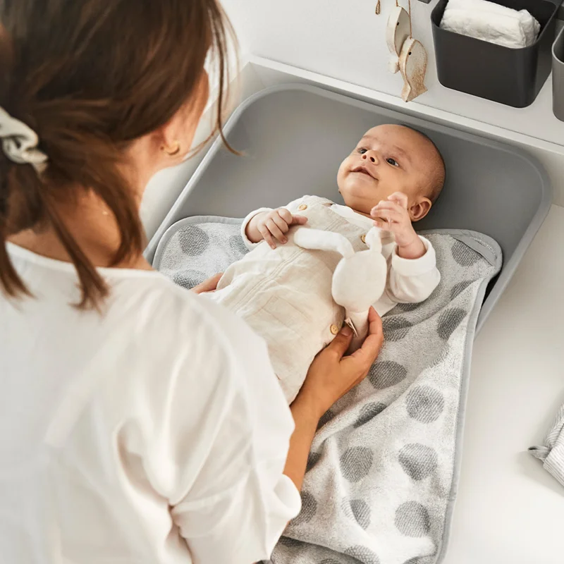 Leander Matty Wickelauflage, pearl grey