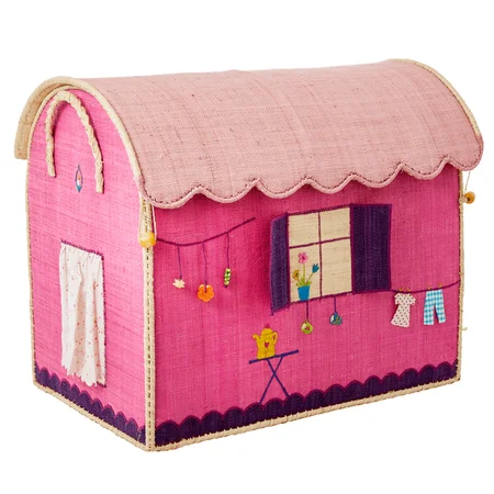 Rice opbevaringskurv, caravane pink - stor