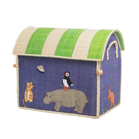 Rice opbevaringskurv, zoo dyr - lille