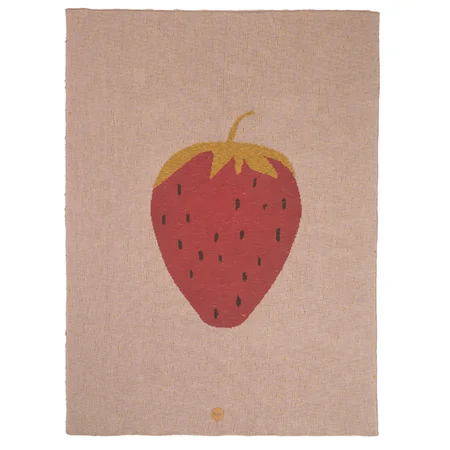 Ferm Living babytæppe, jordbær