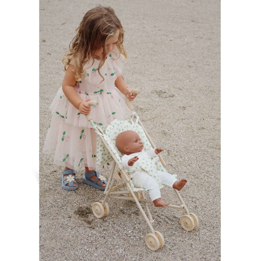 Konges Sløjd dukke klapvogn, fleur coloré