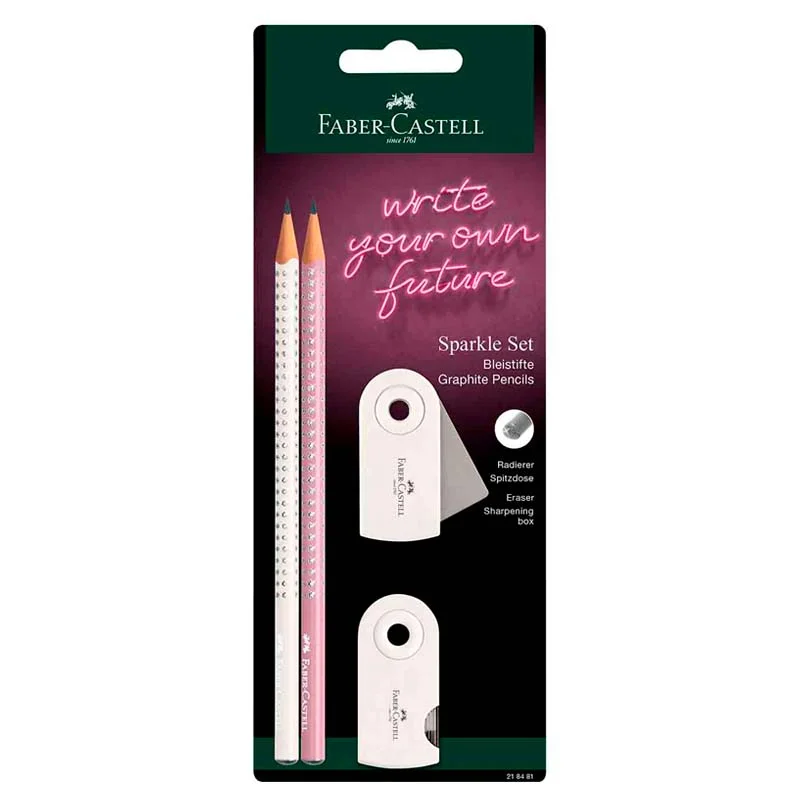 Faber-Castell Schreibset, Sparkle Coconut/Rose Shadows