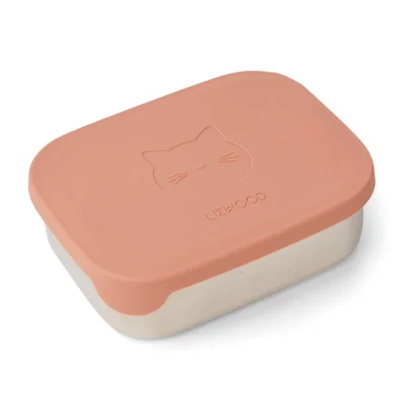 Liewood Brotdose Edelstahl, Cat Dark Rose