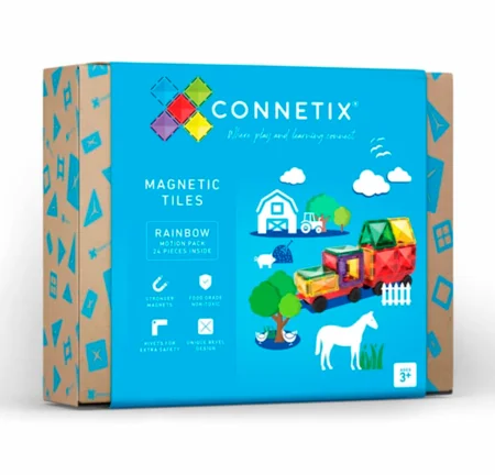 Connetix Magnetbausteine Rainbow Autos, 24 Teile