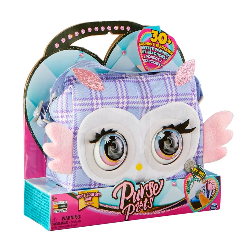 Purse Pets taske m.blinkende øjne, Hoot Couture Owl