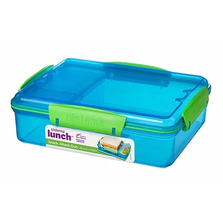 Sistema aflang madkasse med rum, blå