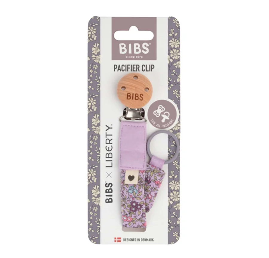 BIBSxLiberty Schnullerkette, chamomile lawn/ violet sky