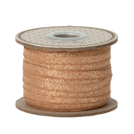 Maileg gavebånd, 25 mtr - Vintage rose/Gold