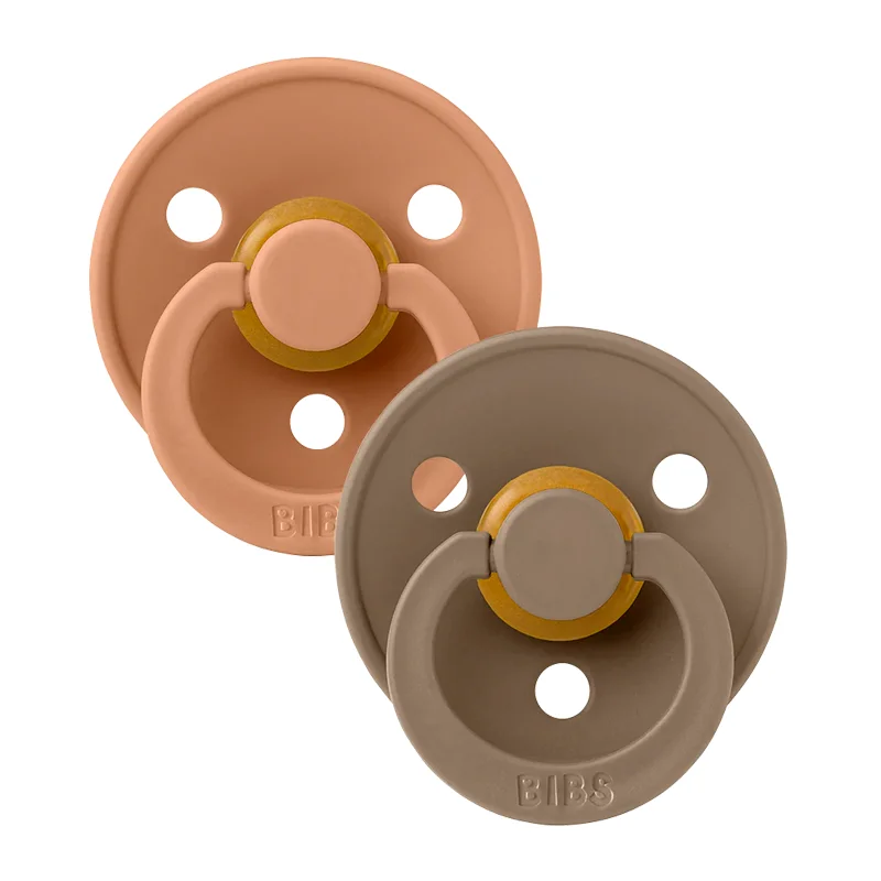 BIBS 2er-Pack, Colour Schnuller, Gr. 1 (0-6 Monate)- Earth / dark oak