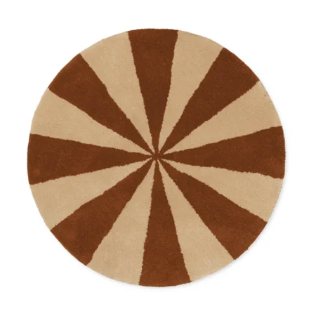 Ferm Living getufteter Teppich Ø70 cm, Arch - Dark Brick/Off White