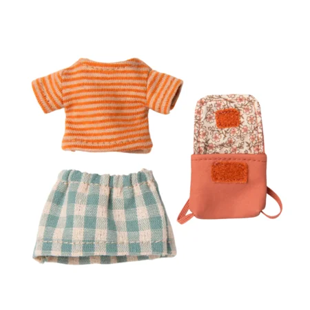 Maileg tøj og taske til storesøster mus, rosa