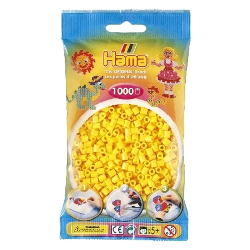 Hama Midi Bügelperlen 1000 Stück gelb
