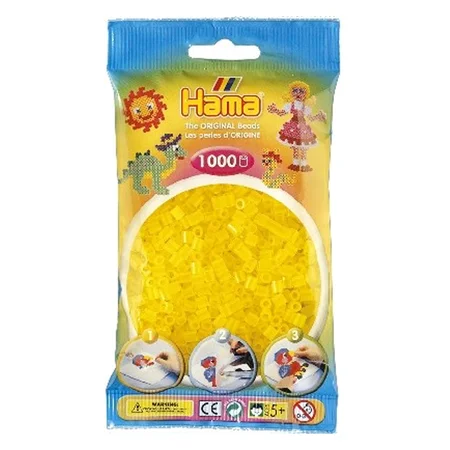 Hama Midi Bügelperlen 1000 stk., transparent gelb