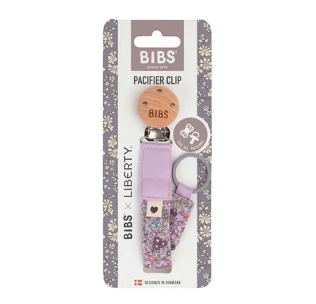 BIBSxLiberty Schnullerkette, chamomile lawn/ violet sky
