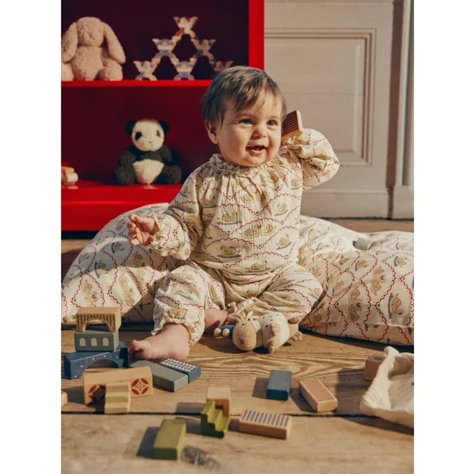 Konges Sløjd Bauklötze aus Holz, beige/toffee