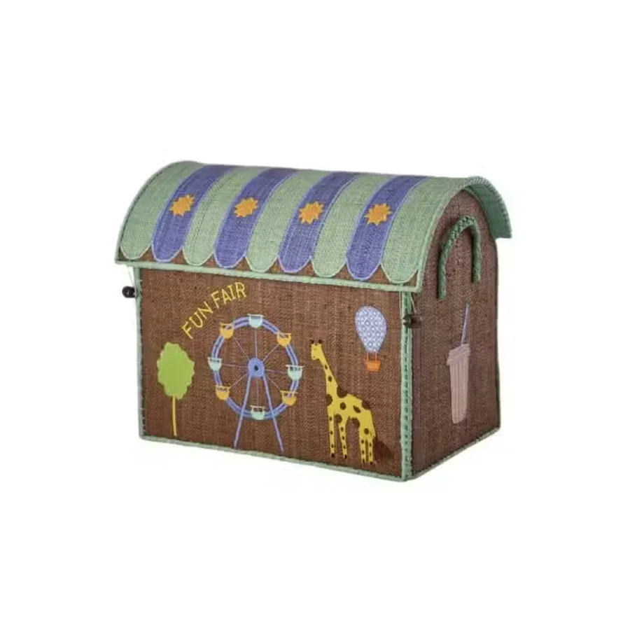 Rice Opbevaringskurv, Fun Fair Blå - Lille