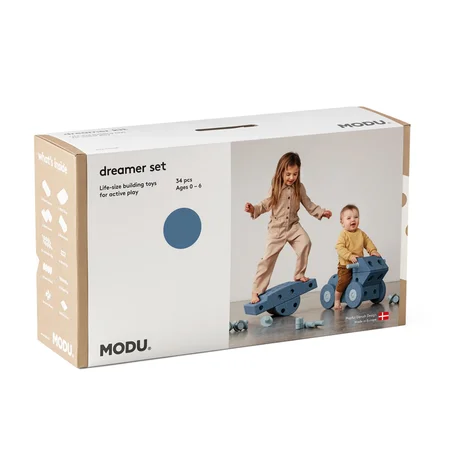 MODU Dreamer Sæt, 33 Dele - Deep Blue/Sky Blue