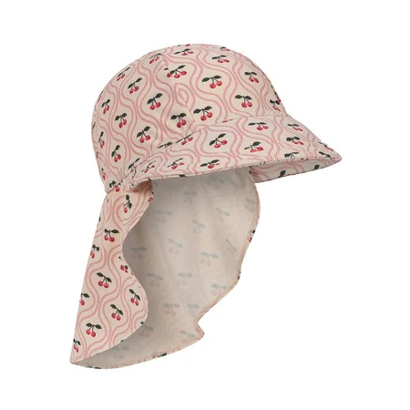 Konges Sløjd Merle Sonnenhut mit Rüschen, cherry pink motif