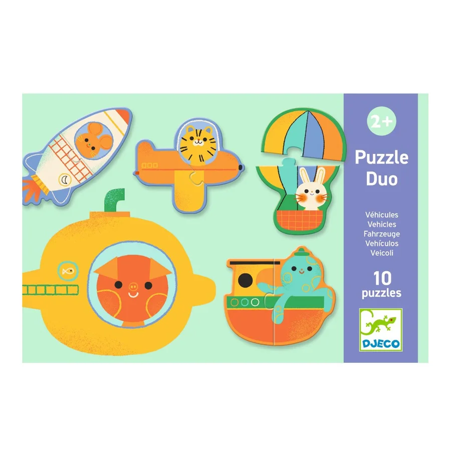 Djeco Duo Puzzle, Fahrzeuge