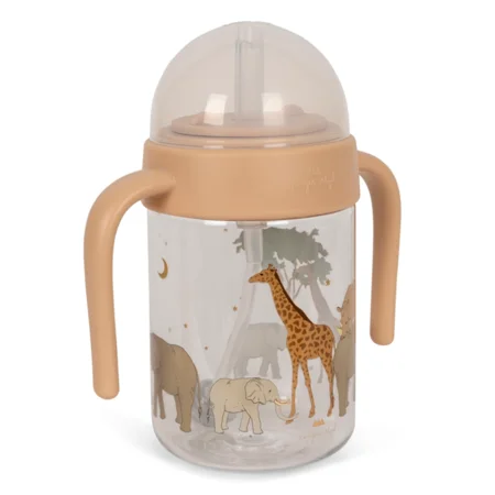 Konges Sløjd Babyflasche mit Griff, safari