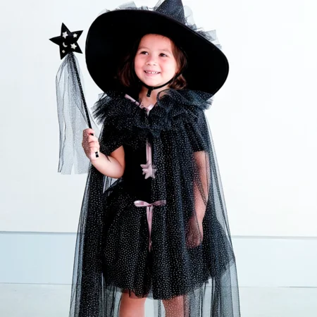 Mimi & Lula Cape Hexe Esmerelda Halloween, schwarz