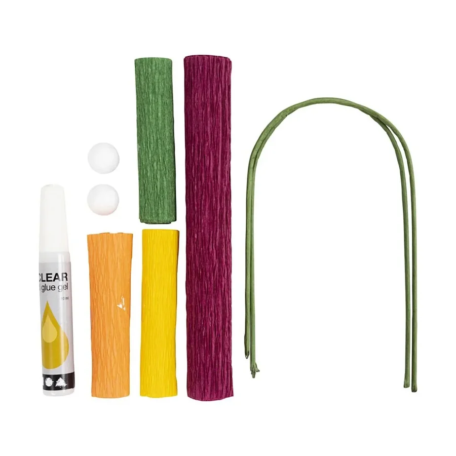 Mini DIY kit Crepepapir-Blume