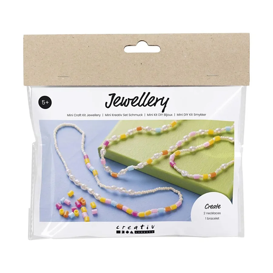 Mini DIY Kit Schmuck, Halskette und Armband, verschiedene Farben
