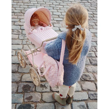 Konges Sløjd Puppenwagen, powder pink check