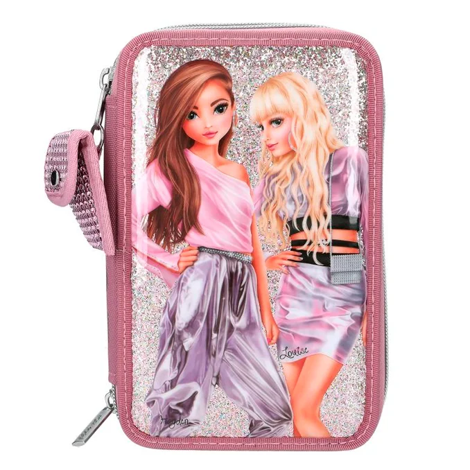 Topmodel Trippel Federtasche mit Anhänger, glitter queen