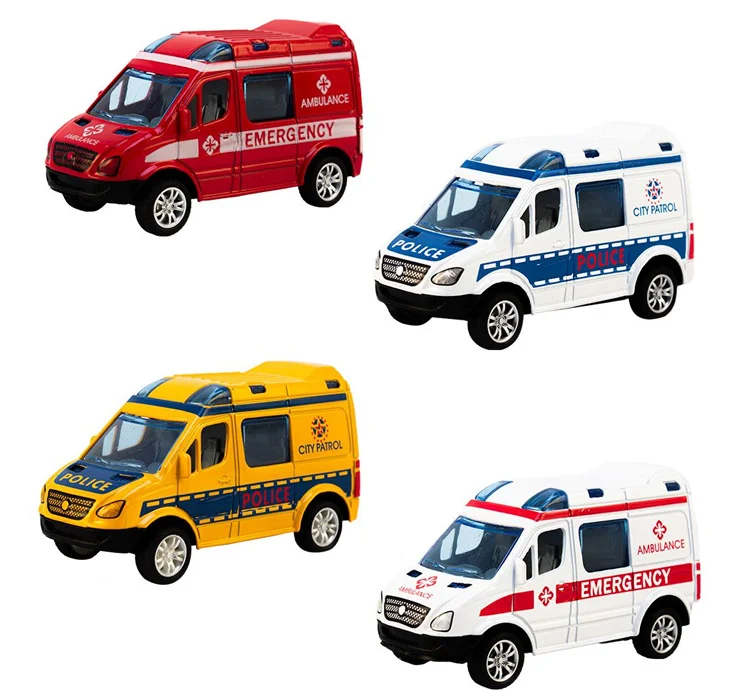 Udrykningskøretøjer med Pull-Back, Asst