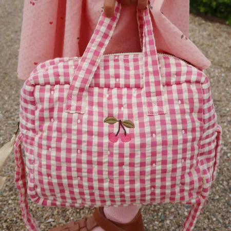 Konges Sløjd Dukke Pusletaske, Bubblegum Check