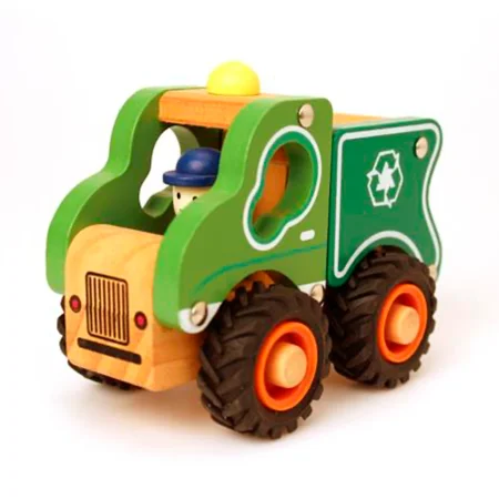 Magni Müllwagen aus Holz mit Gummirädern