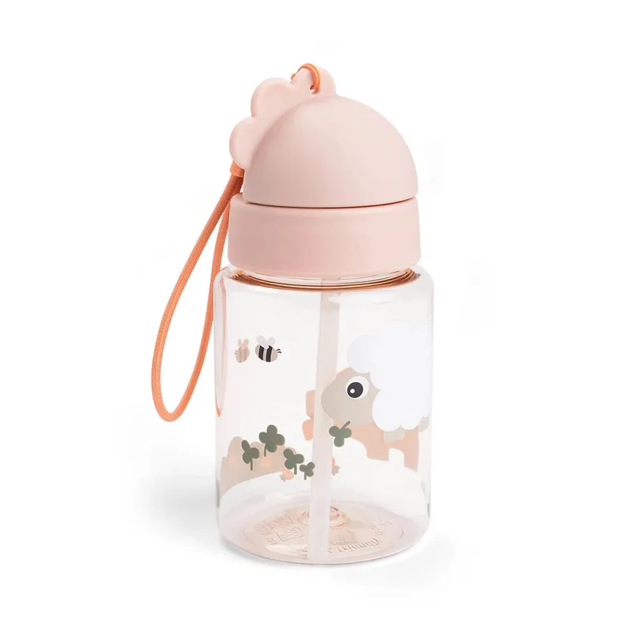 Done by Deer Trinkflasche mit Saugrohr, Tiny Farm - Powder