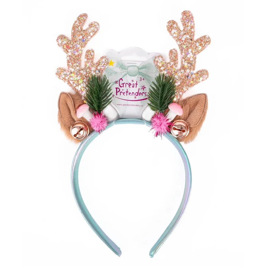 Great Pretenders Haarreifen, Holiday Rudolph Pink/Mint