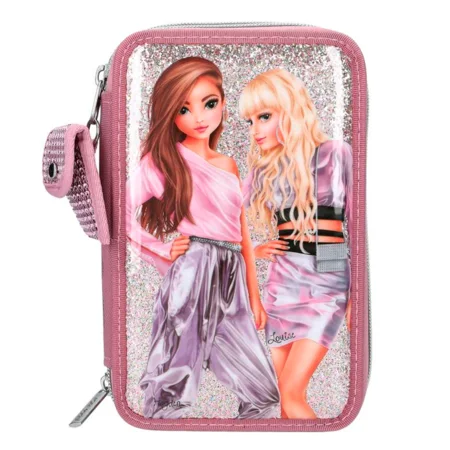 Topmodel Trippel Federtasche mit Anhänger, glitter queen