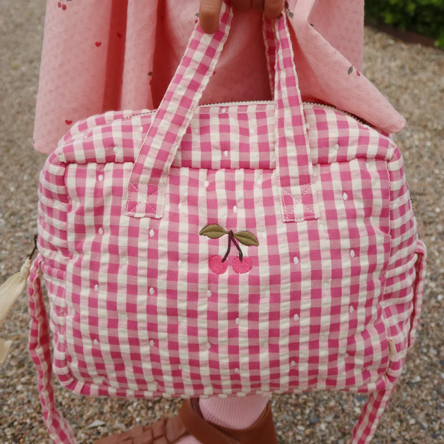 Konges Sløjd Dukke Pusletaske, Bubblegum Check