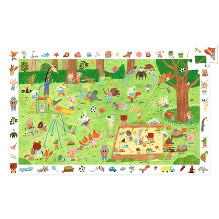 Djeco Wimmelpuzzle, Garten - 35 Teile