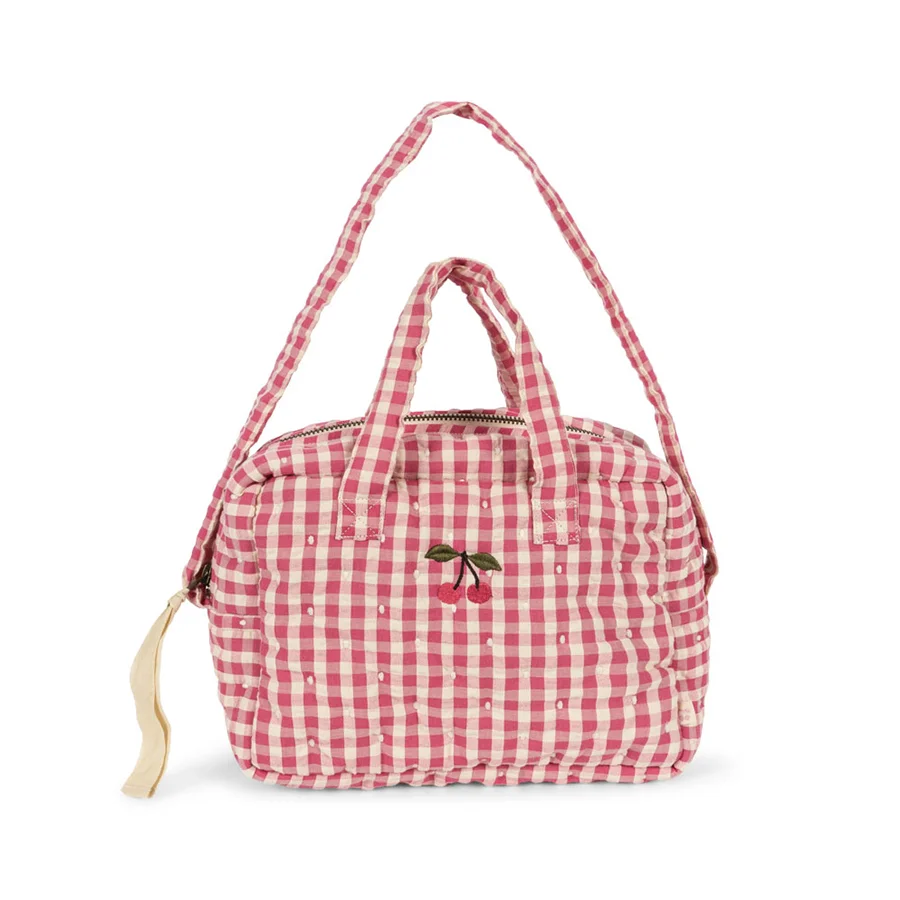 Konges Sløjd Dukke Pusletaske, Bubblegum Check