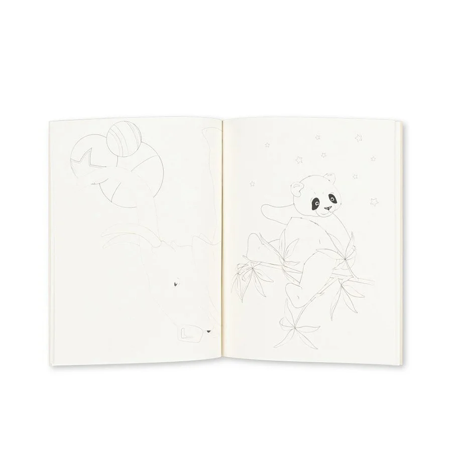 Konges Sløjd Malbuch und Farben, green tea check