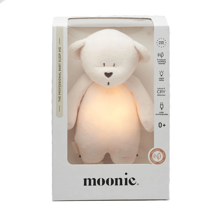 Moonie 2.0 The Humming Bär mit Lampe, Cream