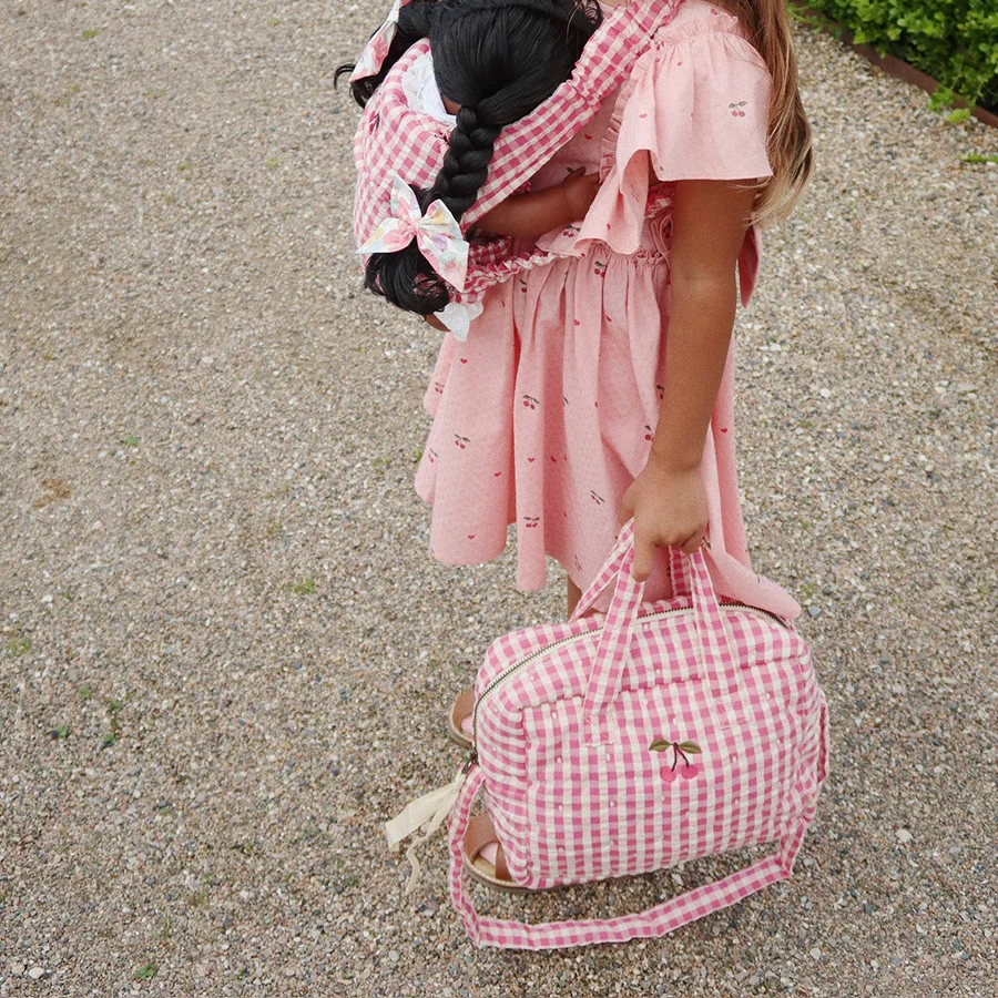 Konges Sløjd Dukke Pusletaske, Bubblegum Check