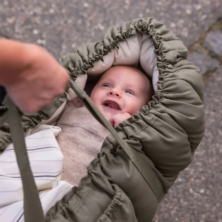 Sebra 3-i-1 Babynest, dark olive