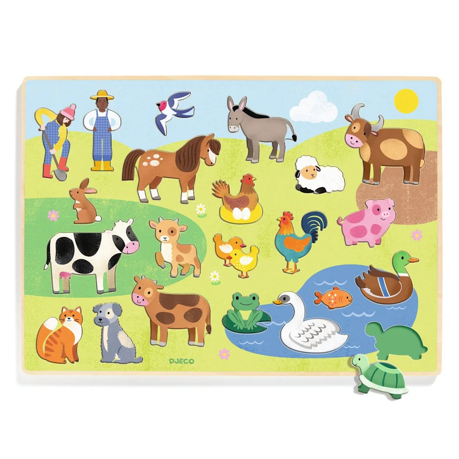 Djeco Holzpuzzle, Bauernhof