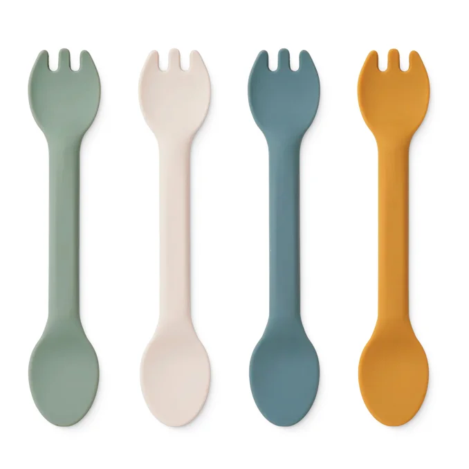 Liewood Jan 4er-Pack 2in1 Besteckset, faune green multi mix