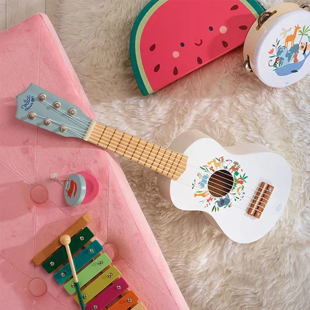 Vilac Gitarre mit Tieren, Weiß