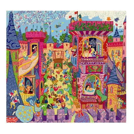 Djeco Silhouette Puzzle, Schloss - 54 Teile