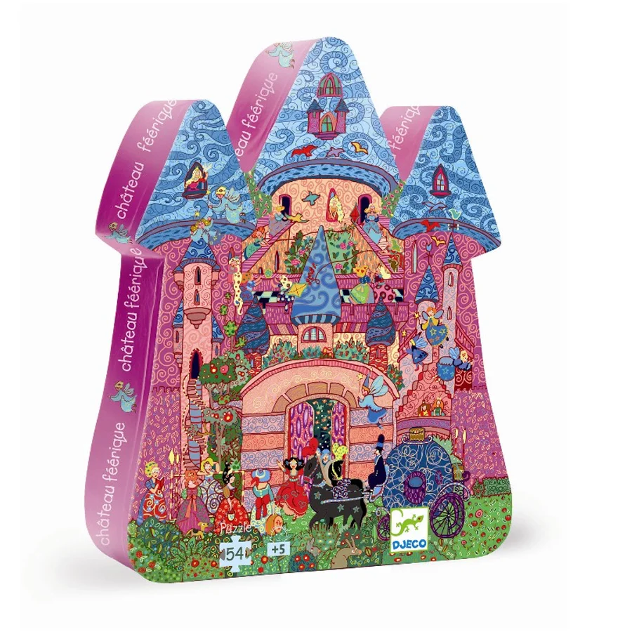 Djeco Silhouette Puzzle, Schloss - 54 Teile