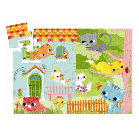 Djeco Silhouette Puzzle, Katze - 24 Teile